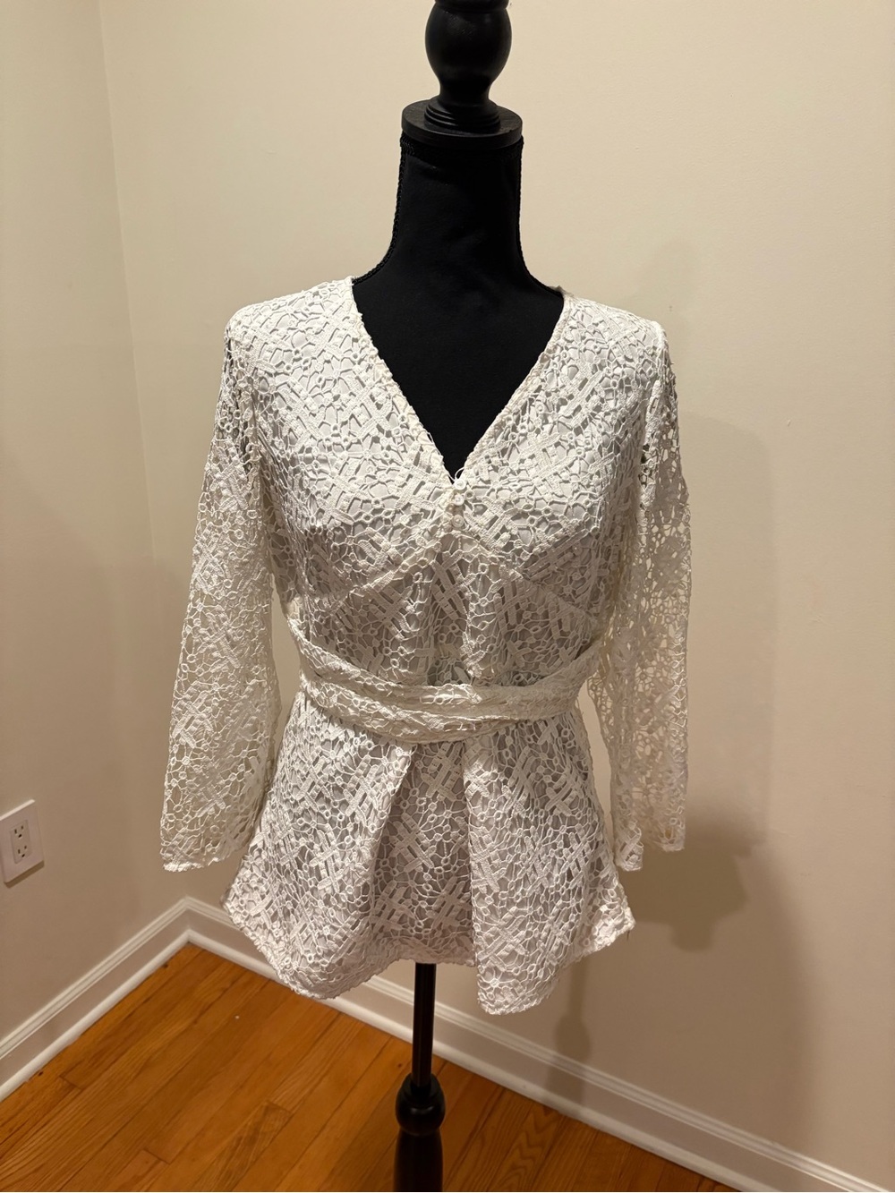 Anne Fontaine White Lace Top